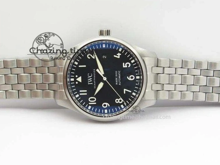 MIROTIME 0519 Compact Mark XVIII IW327001 SS Mk Maker Best Edition Black Dial On SS Bracelet A 7301